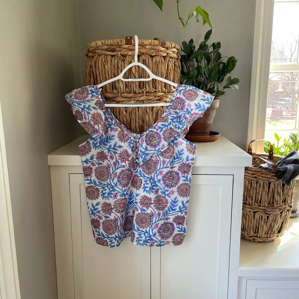 J.Crew ruffle neck top. - Picture 6 of 12